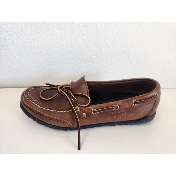 Ralph Lauren Polo Sport Brown Leather Loafer Men Size 8B Vintage main image 4